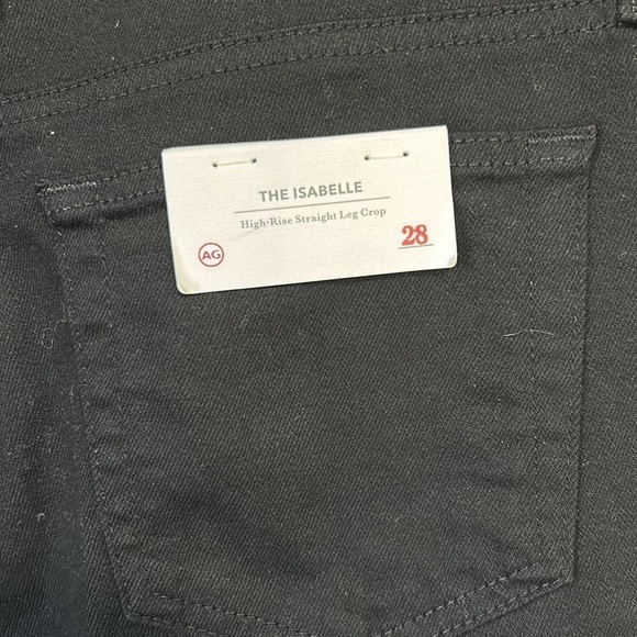 AG Adriano Goldschmied Isabelle High Rise Straight Leg Black Meteor Shower NEW - Picture 12 of 15